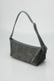 Gray Color Knitted Pattern Zippered Adjustable Short Strappy Women's Bag - 4