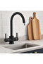 Blackflow Purified Matte Black Sink Faucet – 360 °   Rotating Head, Water-Saving