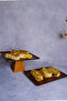 2 Li Ligna Wooden Embossed Presentation Set (22 cm Pyramid, 16X26 cm Bowl) Serving Set, Pit Bowl - 6