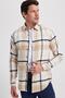 Men's Slim Fit slim fit checkered winter lumberjack shirt - 7