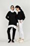 High Collar Long Length Relaxed Fit Women's Sweatshirt