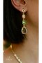 Gold Plated Multi-Colored Stone Detailed Drop Earrings - 2