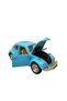 Nostalgic Beetle Vosvos Toy Car - 17cm Large Size - with Sound, Light, and Friction - Blue Model Car - 5