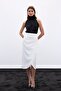 Button Detailed Pencil Skirt - Ecru - 2