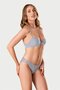 Women's Gray Lycra Cotton Low Back Lace Detail Waist Panties - 3