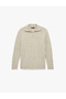 Long Sleeve Hair Knit Textured Half Zipper Knitwear Sweater