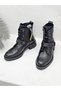 D25Kb-8410 Genuine Leather Front Buckle Detail Boots for Women - 4