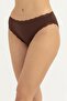 Women's Bitter Brown Nomal Waist Lace Framed Panties - 2