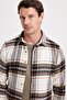 Men's Slim Fit slim fit checkered winter lumberjack shirt - 3