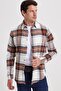 Men's Slim Fit slim fit checkered winter lumberjack shirt - 7