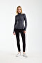 Women's Zippered Sports Jacket – Stretchy Fabric, Pockets, Peplum Model - 2