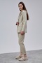 Beige Double-Breasted Regular Blazer Suit - 8