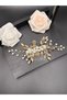 Bridal Hair Accessory with Pearls and Crystal Stones - Wedding & Engagement Hairpin - Handmade Hair Comb - 6