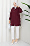 Women's Tunic with Eyelet Details and Zipper Closure - 4