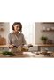 Glass Pot with Wooden Handle 2500ml, Heat-Resistant Glass Pot with Lid