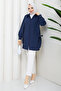 Women's Tunic with Eyelet Details and Zipper Closure - 3