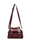 Gold Women's Buckle Leather Bag Hand & Shoulder Bag