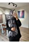 شال ناعم منقوش من سلسلة باتيك - أسود - 4