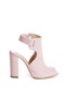 Sandale piele toc gros Single Strap Light Rose