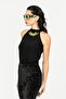 Halter Neck Chain Detailed Soft Textured Blouse - 2