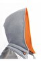Unisex-Adult Hooded Backpack Grey Neon Orange - 3