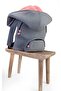 Unisex-Adult Hooded Backpack Grey Neon Pink - 6