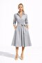 Midi Length Stylish Poplin Shirt Dress with Belt Cou-31