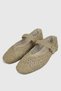 Ahri nude belt detail blunt toe women's flat shoes - 5