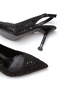 Women's Stoned Style Heeled Evening Dress Shoes and Bag Set - 7