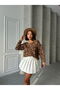 Women's Leopard Print Knitwear Knit Sweater - 2