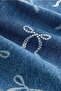 Girl's Blue Bow Printed Jeans - 5