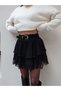Women's Belted Lace Detail Mini Skirt - 2