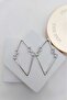 Iconic Silver Color Women's Earrings with Dangle - 3