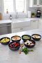 Set of 6 Blackwood (Wood Look) Mini Round Bowls for Snacks & Breakfast - Functional