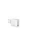 65W 3-Port Fast Charging Adapter | Dual USB-C PD PPS + USB-A, EU Plug