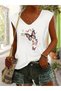 Purple Butterfly Printed Women's Oversize Sleeveless T-Shirt