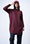 Claret Red Crew Neck Knitwear Sweater - 4