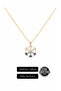 Snowflake Pendant Gold Color Zircon Stone Stainless Steel Necklace