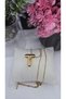 Letter t Balloon Steel Necklace - Gold & Silver Color Options 45cm Stainless & Tarnish Resistant - 3