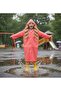 Unisex Children's Narçiçeği Water-Resistant Raincoat with Snap Fasteners Hooded - 6