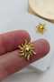 Minimalist Curved Sun Gold Women's Earrings - 2