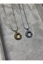 Steel Moon Star Zircon Stone Necklace - 2