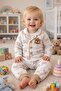 Unisex .Baby Teddy Bear Patterned Shirt Set Cotton Pajama Set - 2