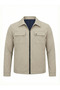 Men's Transitional Coat with Double Pockets on the Chest, Cream & Beige - 2