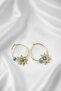 Star Charm Hoop Earrings - 2