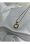 Steel Moon Star Zircon Stone Necklace - 4
