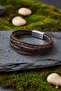 Special 5-Piece Men's Genuine Leather Bracelet with Knitted Detail for Lovers - 3