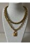 Gold Color Fimo Necklace Set - 2