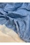 Light Blue Quilted Fabric Coat Hanger - Single Sided - 2