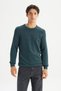 Men's knit sweater - petrol